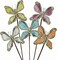 Jeweled Butterfly Floral Picks - Spring Easter Wedding Decor, Set of 5 - Final sale / Non-returnable and Non-refundable